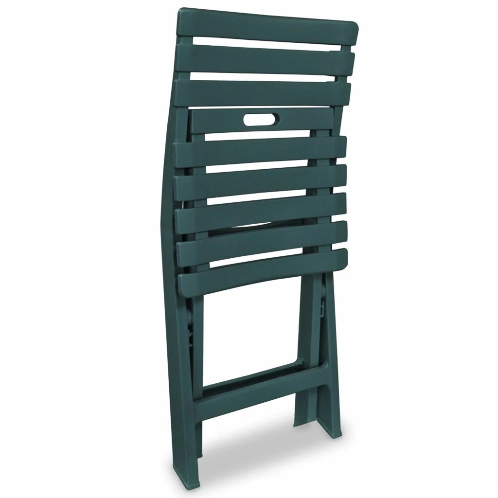 3 Piece Green Plastic Folding Bistro Set H713611