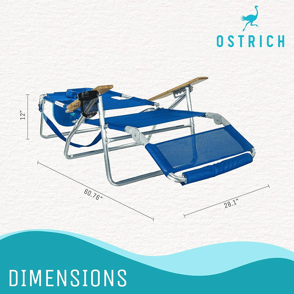 Lightweight Outdoor Beach Lounge Chair with Footrest W39812