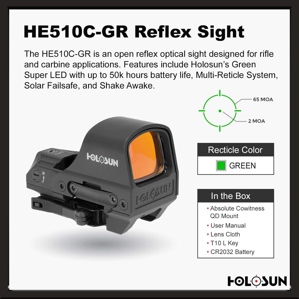 Open Reflex Optical Sight with Super Green LED V79579