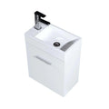 18 in. Wall Mount High Gloss White Bathroom Vanity S90936