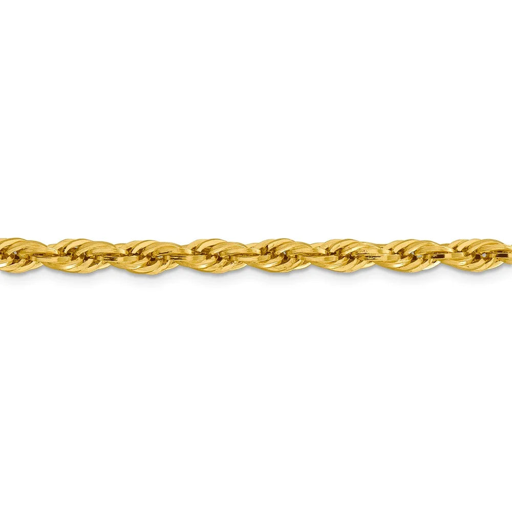 14kt Yellow Gold 24 inch Rope Chain with Lobster Clasp F514