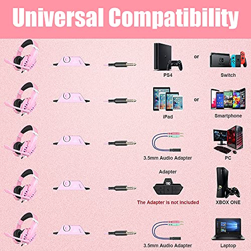 Pink Gaming Headset with Mic G58059