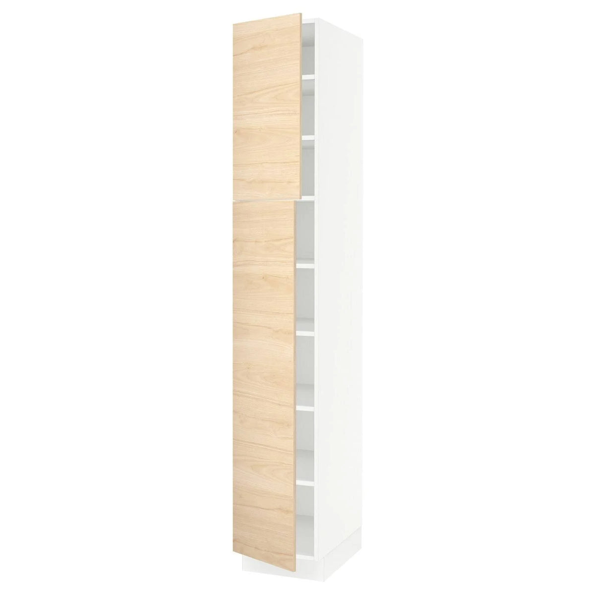 White High Cabinet with shelves and 2 Doors L919