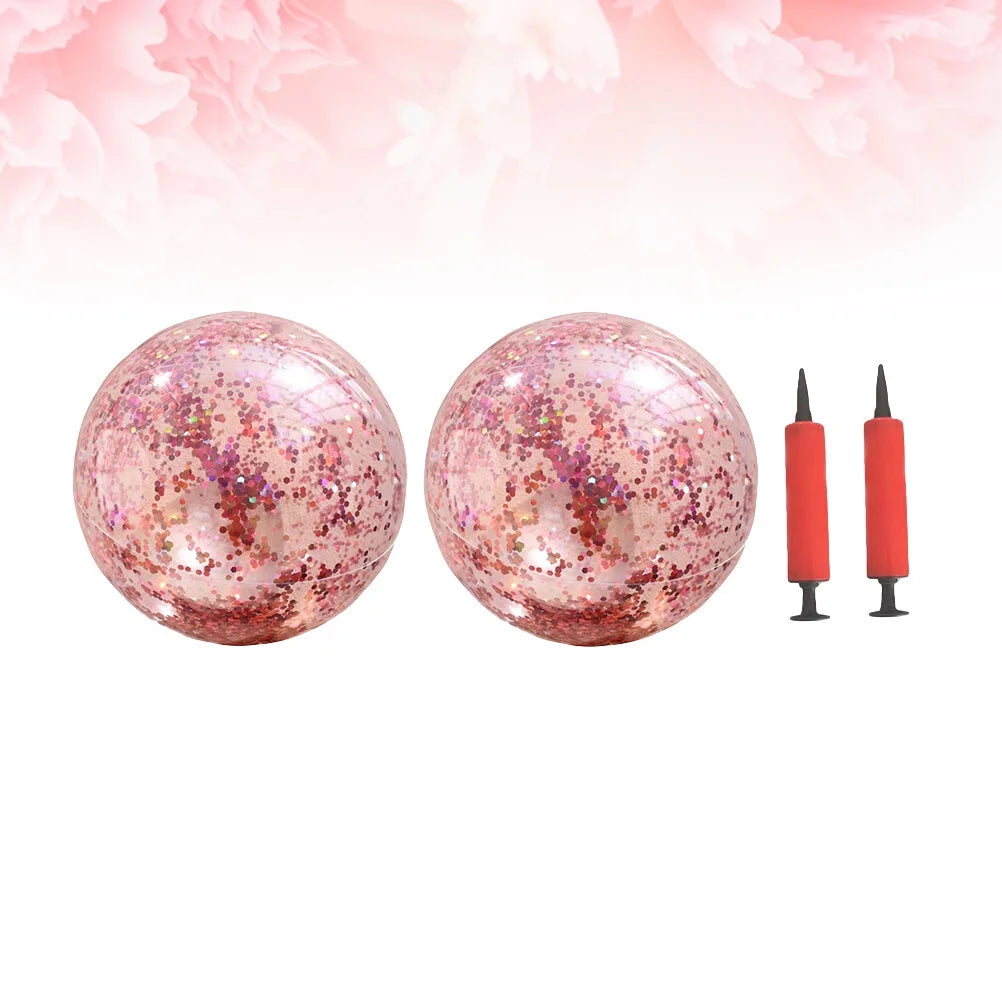 4 Pcs 40CM/60CM Glitter Ball and Pump Set F2589