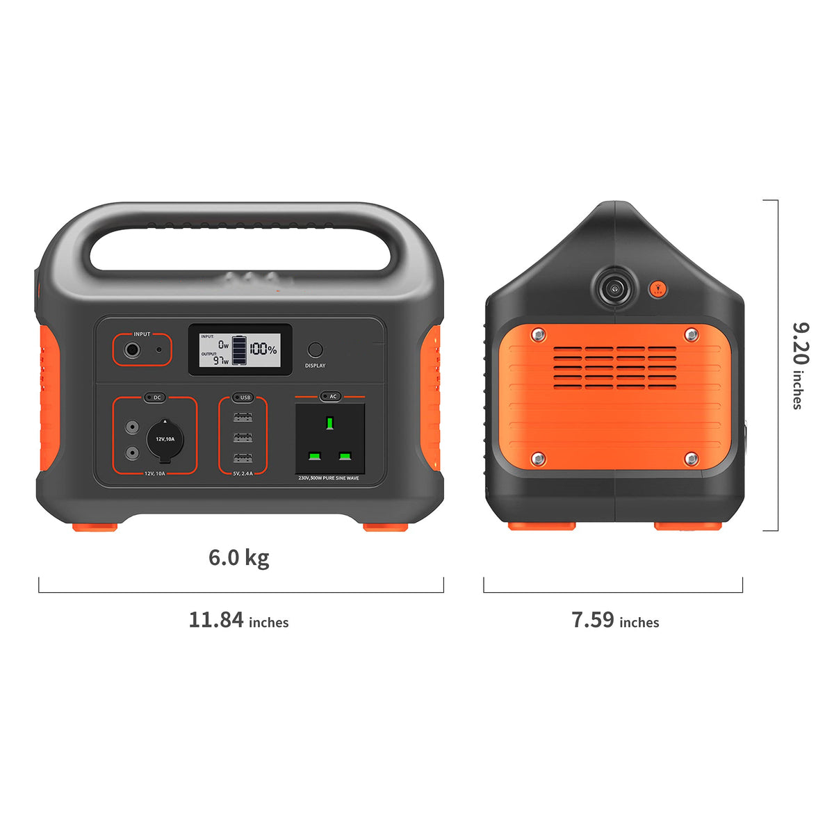 518Wh Portable Lithium Power Station with AC Outlet I4442