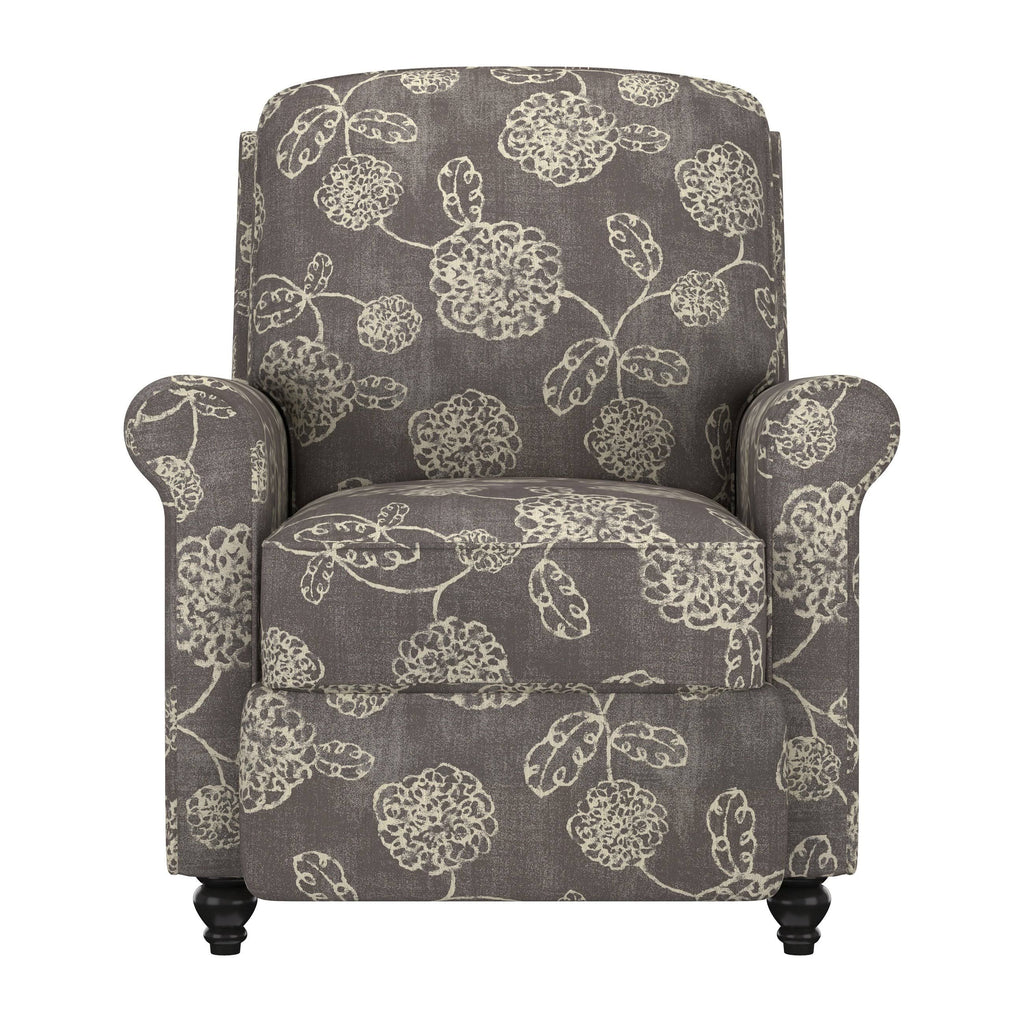 Warm Multi Floral Push Back Recliner Chair V96329