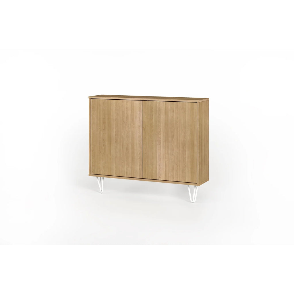 Slim 2-Door Storage Cabinet, Golden Maple W2881