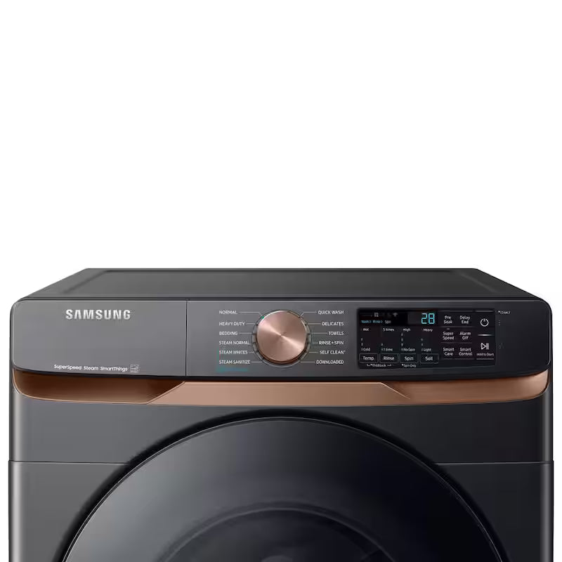 Extra Large Capacity Smart Front Load Washer in Brushed Black W501