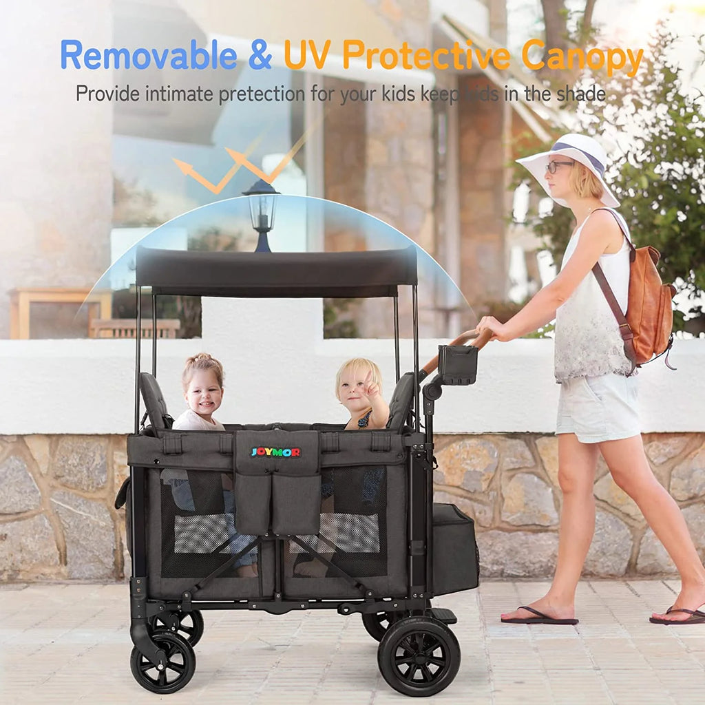 Double Stroller Wagon with 5 Point Harness J22201