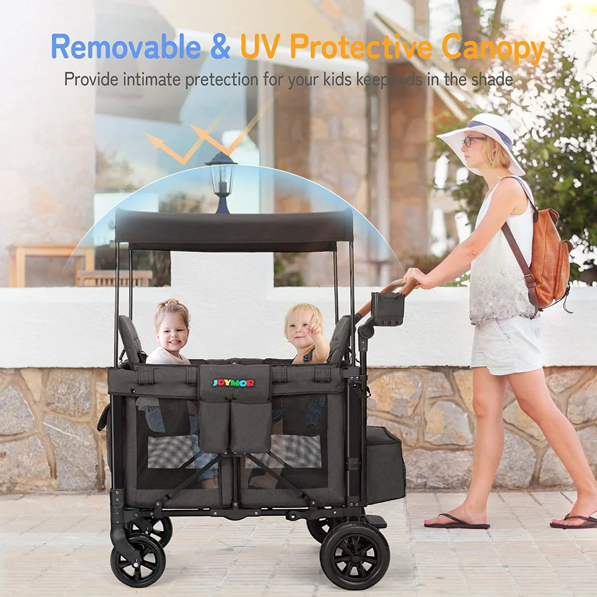 Double Stroller Wagon with 5 Point Harness J22201