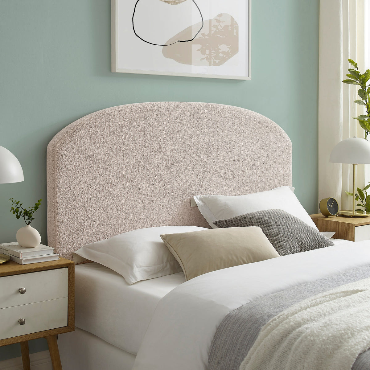 Natural Sherpa Full/Queen Headboard B7252