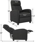 Small Fabric Adjustable Single Recliner Sofa P829317