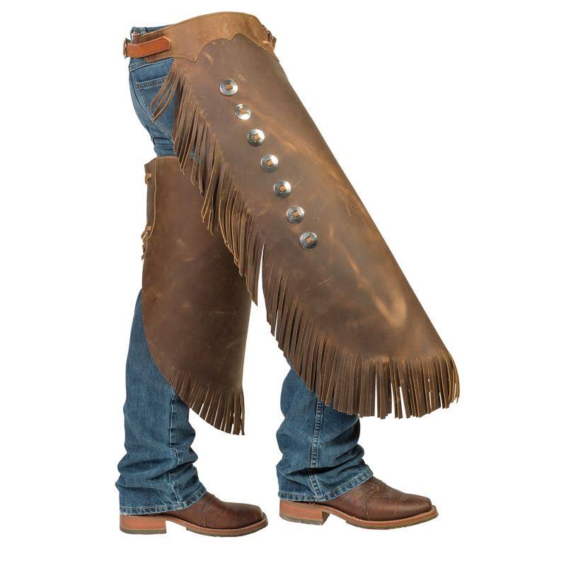 Brown Pull-Up Leather Work Chinks Z5931