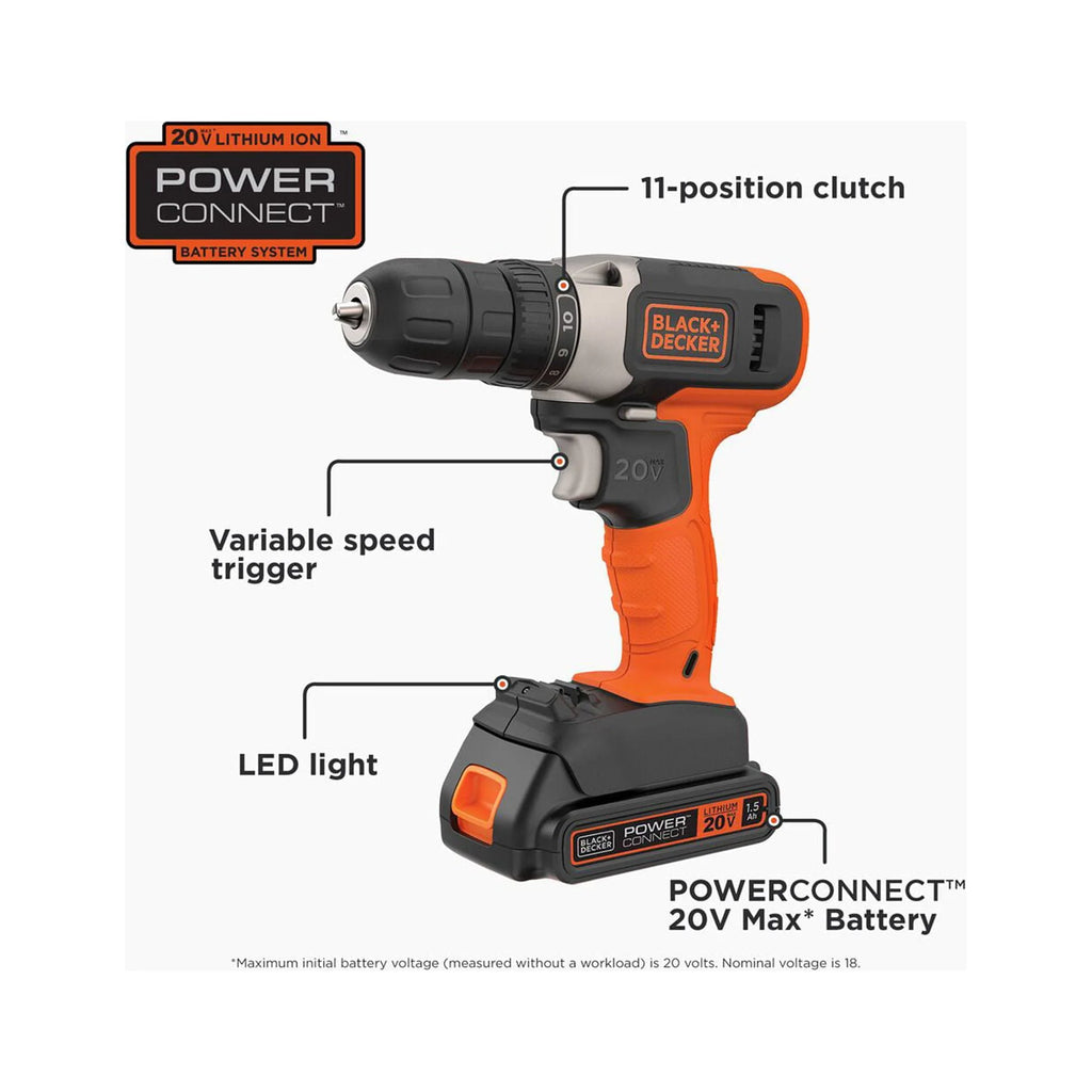 20 Volt 4-Tool Kit with Drill, Circular Saw, Reciprocating Saw, and Work Light E53233