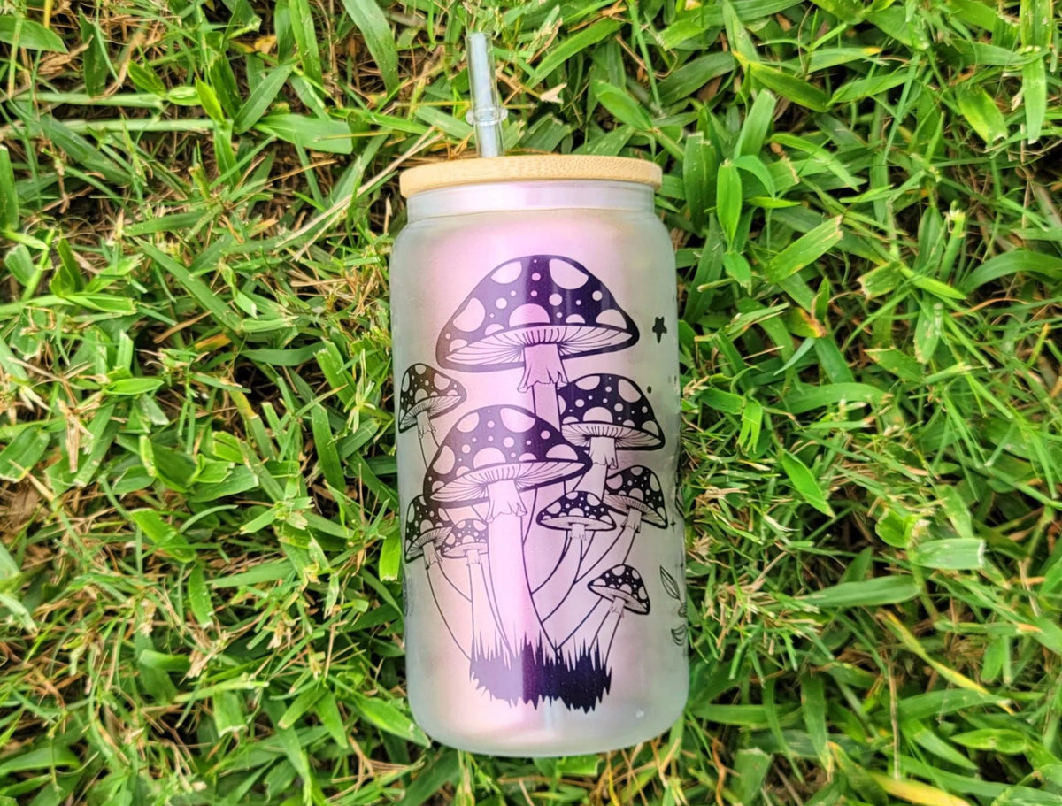16 oz Mushroom Beer Can Glass T87356