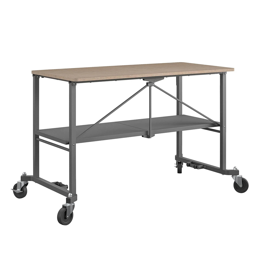 Portable Folding Workbench with Locking Casters, 600 lb. Capacity A772