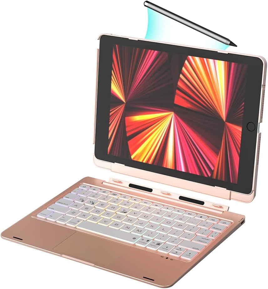 Keyboard Case for iPad Pro 12.9 inch with Trackpad, Detachable Bluetooth Keyboard Case I12258