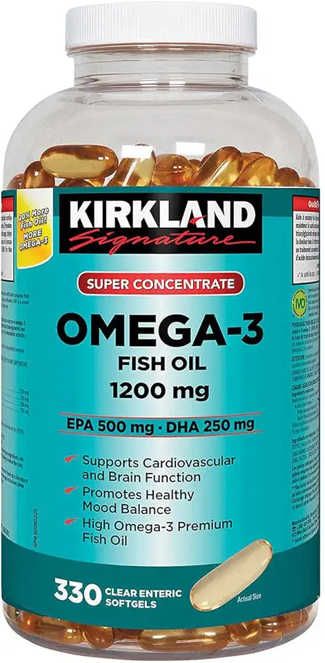 Omega-3 Fish Oil 1200mg 330 Clear enteric softgels E775