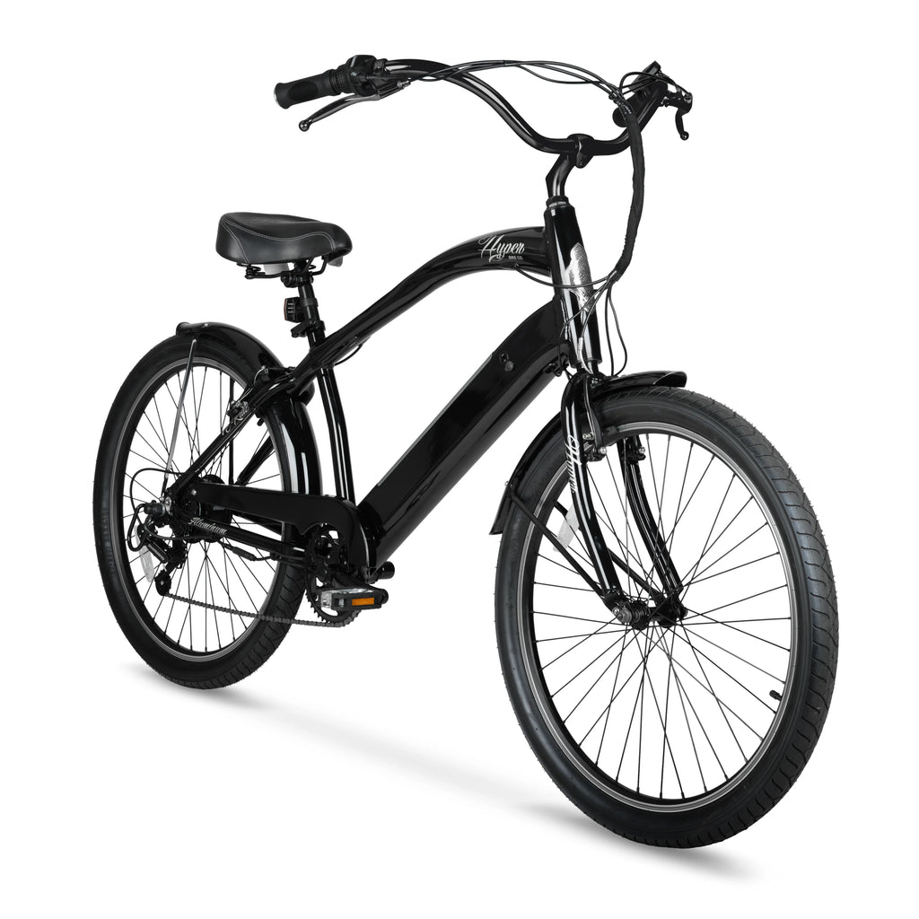 Black 26" 36V Electric Cruiser E-Bike with Pedal-Assist J8894