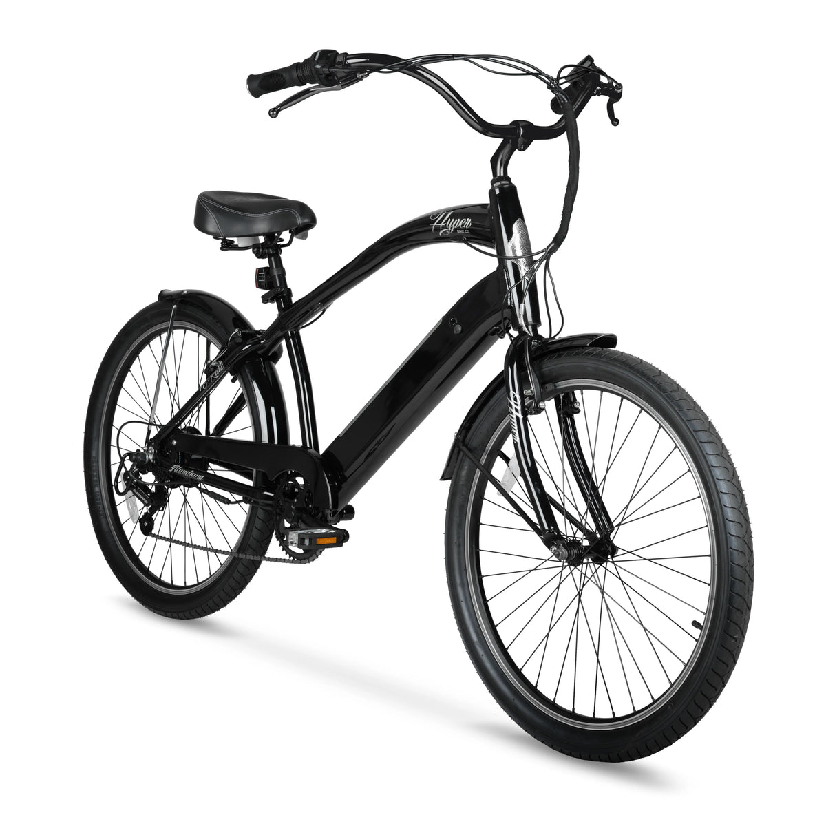 Black 26" 36V Electric Cruiser E-Bike with Pedal-Assist J8894