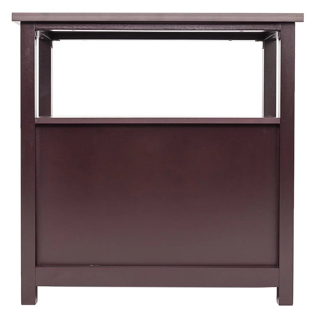 Set of 2 Wood End Table with 2 Drawers D54234