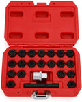 22Pc Wheel Locking Key Lug Nut Removal Set O31119