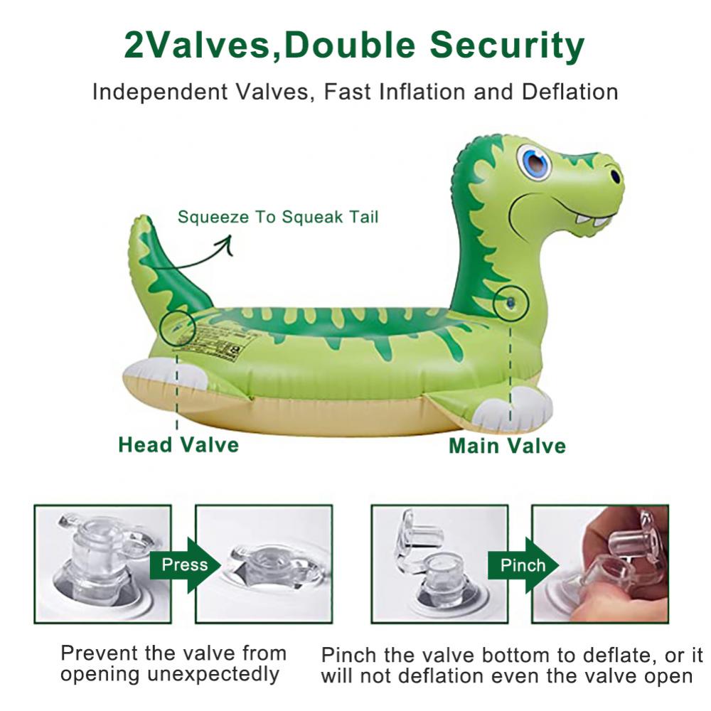 Inflatable Dinosaur Pool Float Swimming Pool Ring Float I930750