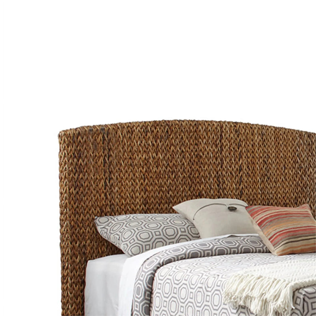 Solid Wood Queen Size Bed with Chamfered Legs in Brown V83795