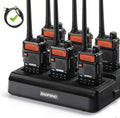 6pcs Dual Band Walkie Talkies Two Way Radio with Six-Way Charger and Programming Cable B821
