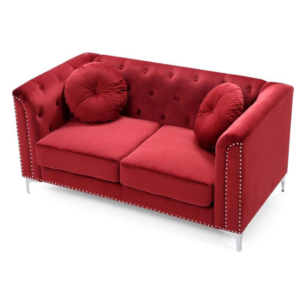 Velvet Sofa Chaise and Loveseat 2-Piece Set A144690