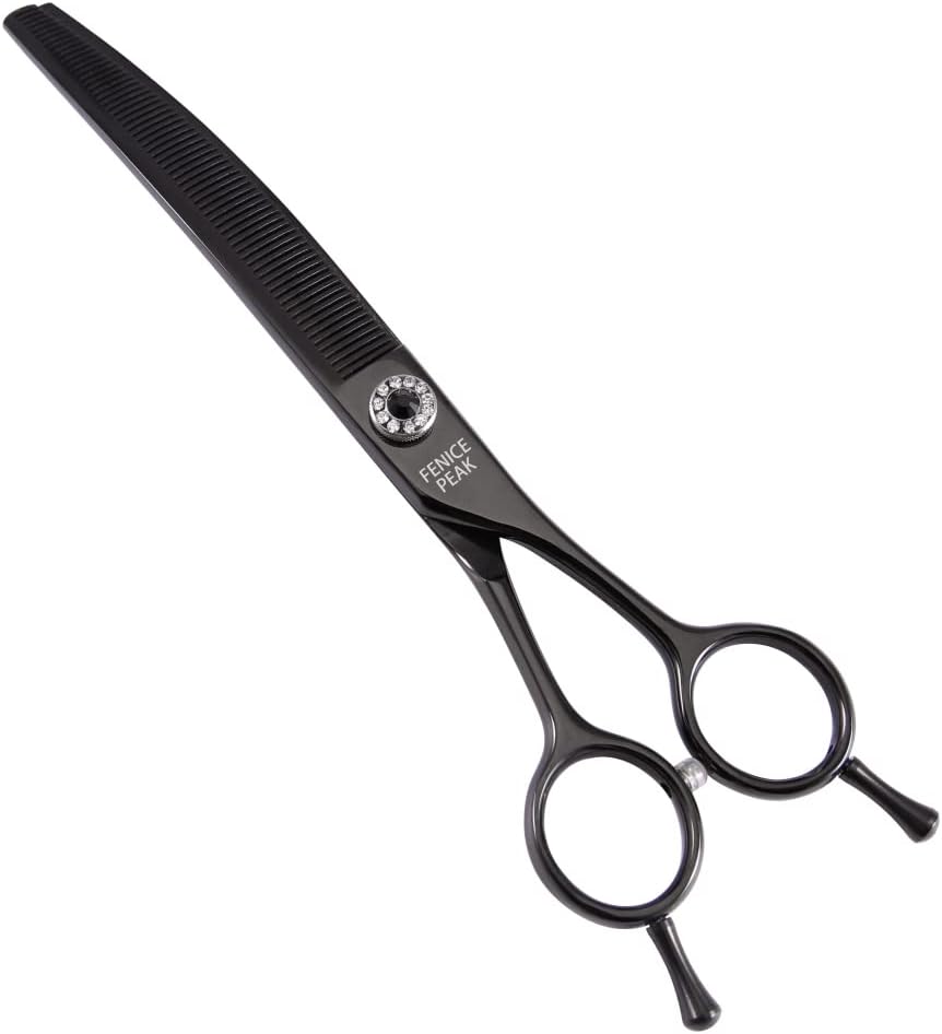7.0'' 440C Steel Curved Thinning Dog Grooming Scissors G396