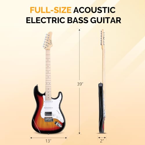 39" Full Size Electric Guitar with HSS Pickup Coil Split U566