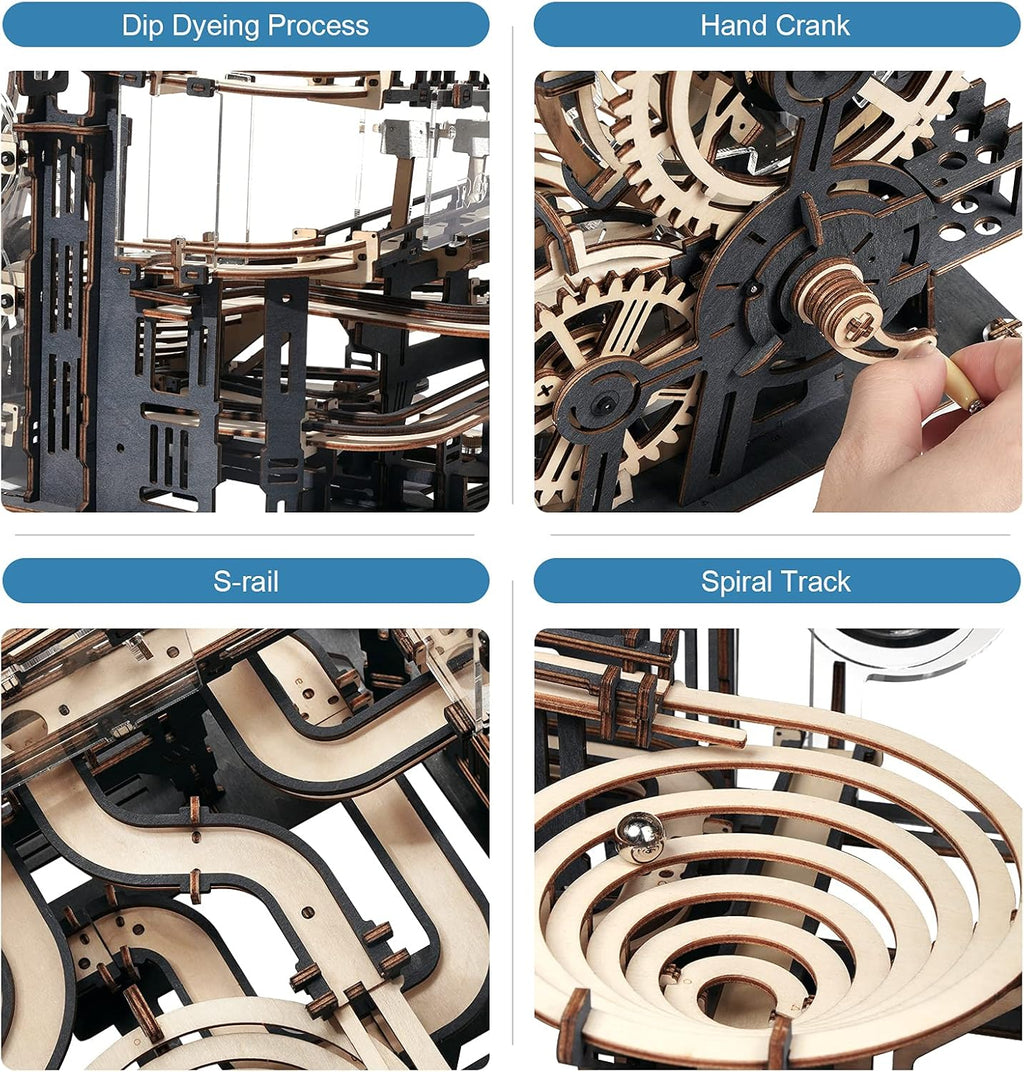 3D Wooden Puzzles Marble Run Model Building Kit Pack of 2 P143580