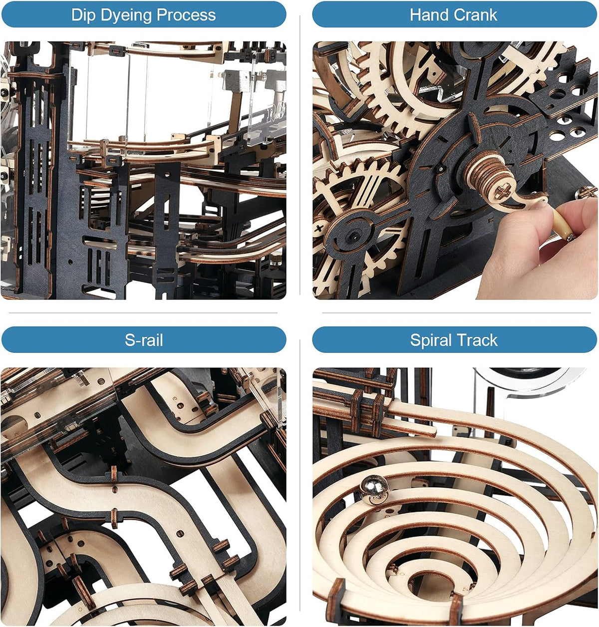 3D Wooden Puzzles Marble Run Model Building Kit Pack of 2 P143580