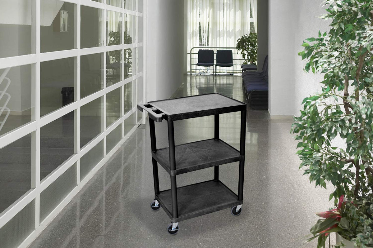 Black 3-Shelf Utility Cart X3720