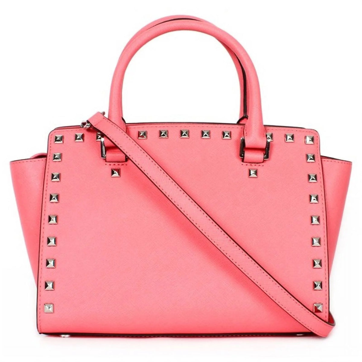 Coral Top Zip Satchel A9652