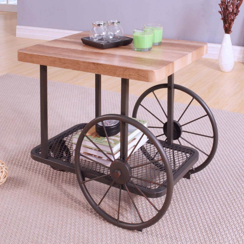 Oak & Antique Gray End Table M63888