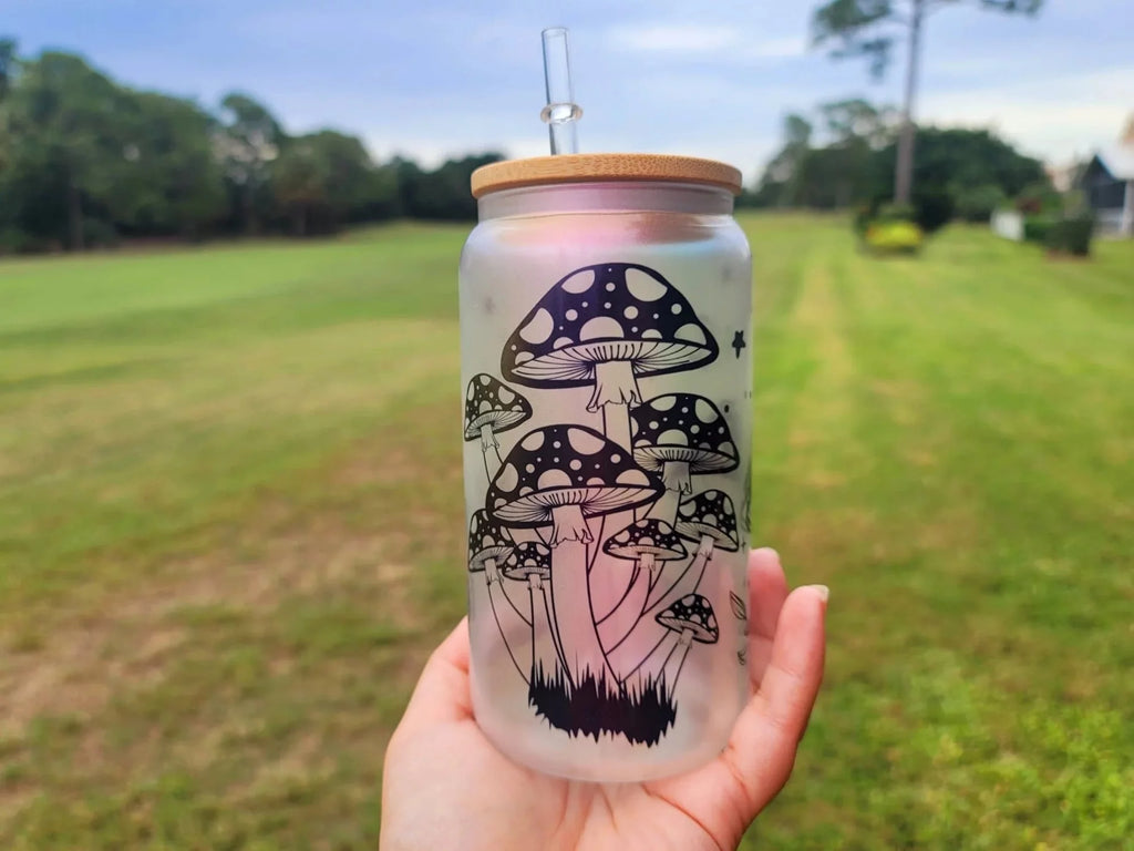 16 oz Mushroom Beer Can Glass T87356