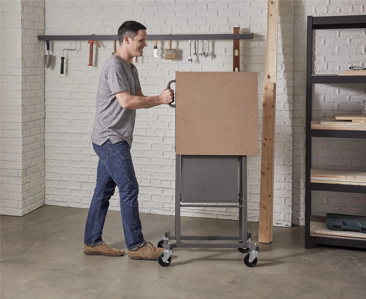 Portable Folding Workbench with Locking Casters, 600 lb. Capacity A772