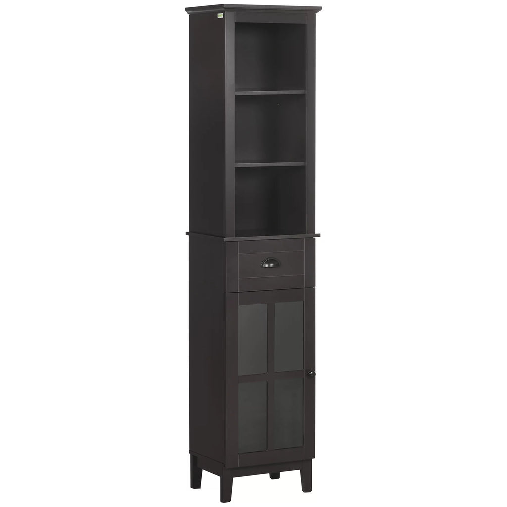 Slim Bathroom Storage Cabinet with Door & Shelves X46331