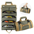 Green Heavy Duty Roll Up Tool Bag with Detachable Pouches C78236