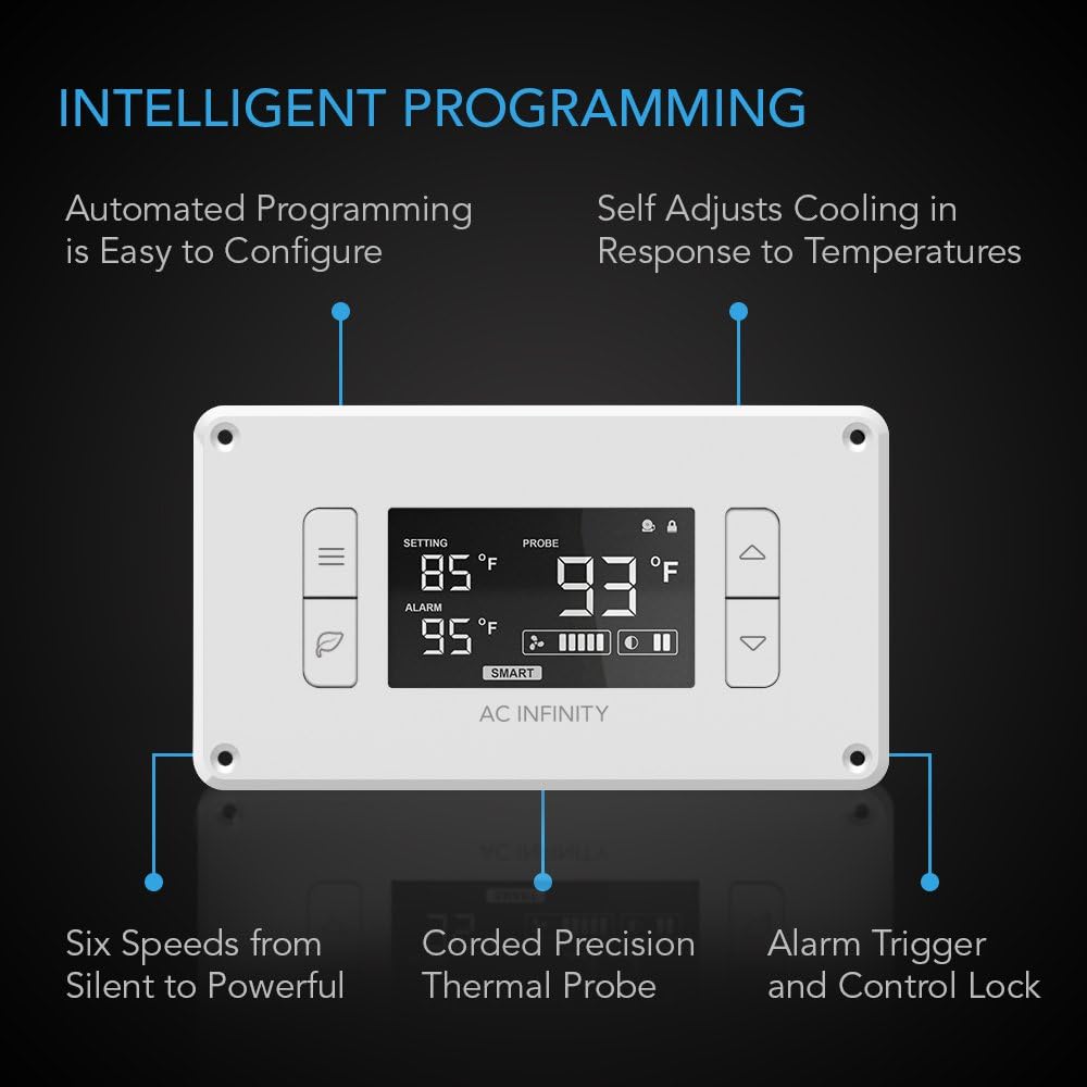 White Quiet Cooling Dual-Fan System with Thermostat Control K694384