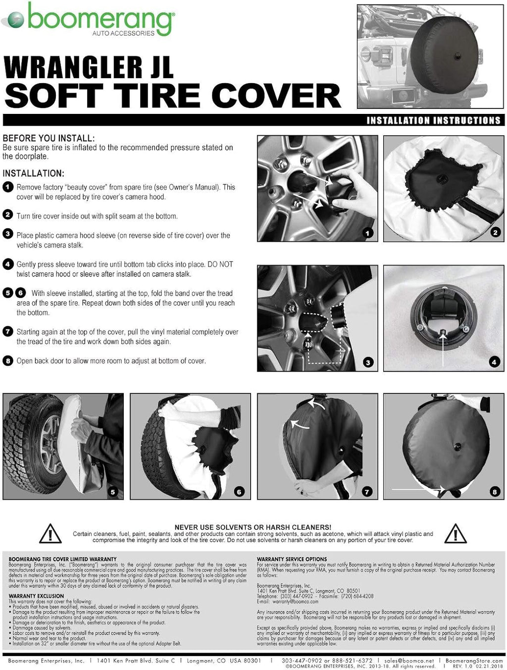 Soft JL Tire Cover with Back-up Camera G69582