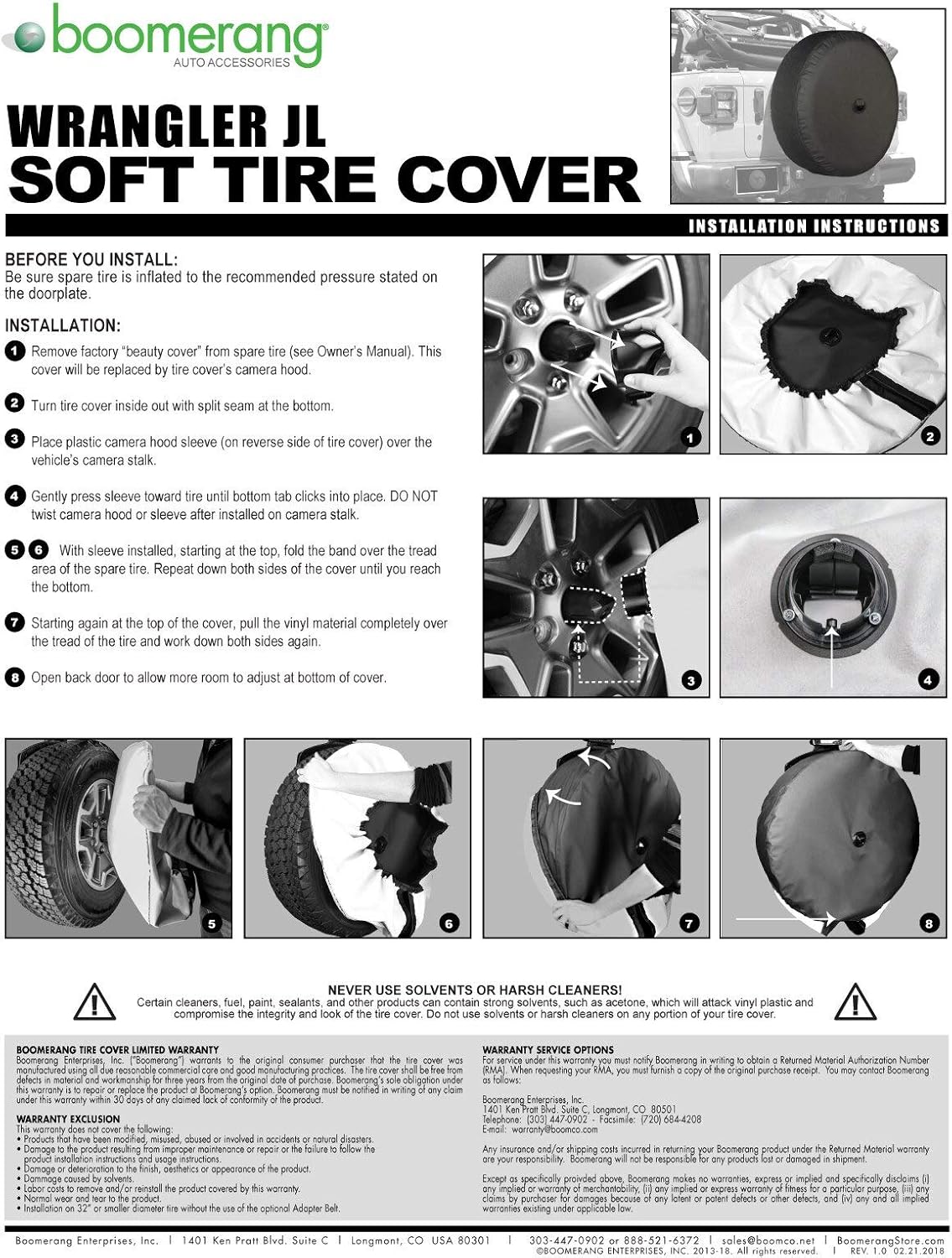 Soft JL Tire Cover with Back-up Camera G69582
