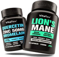 Lions Mane Mushroom Capsules with Zinc Quercetin Bromelain O7479