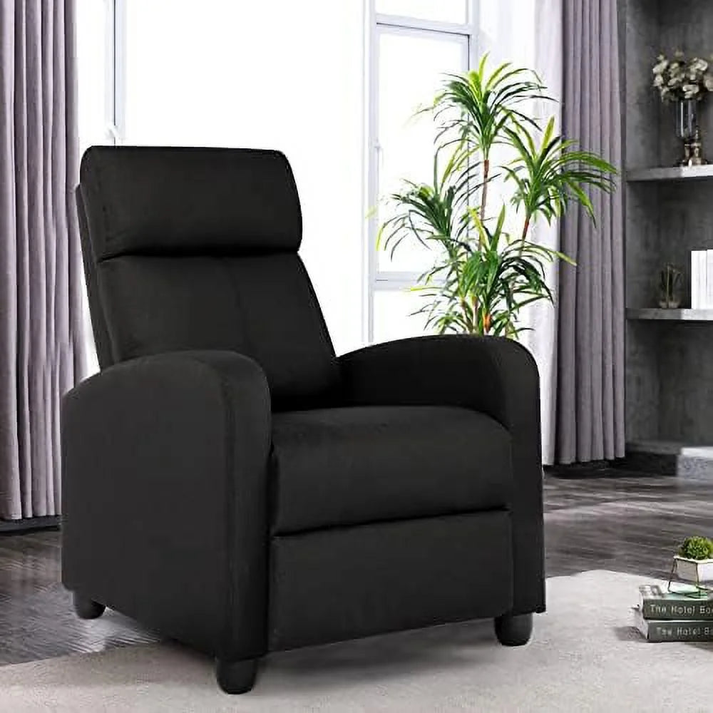 Small Fabric Adjustable Single Recliner Sofa P829317