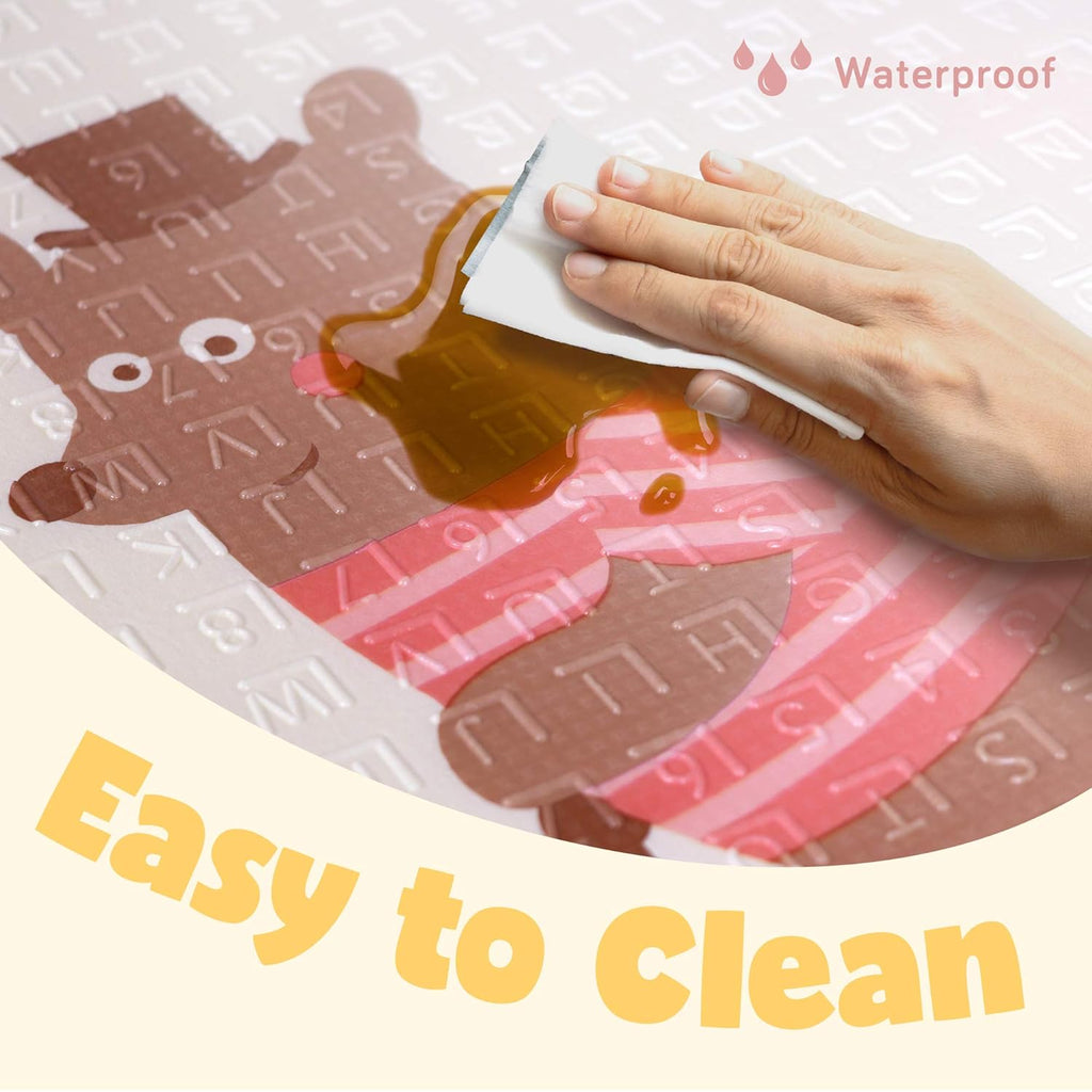 Reversible Non-Slip Waterproof Foam Baby Play Mat with Case, 6.5ft x 6ft I720