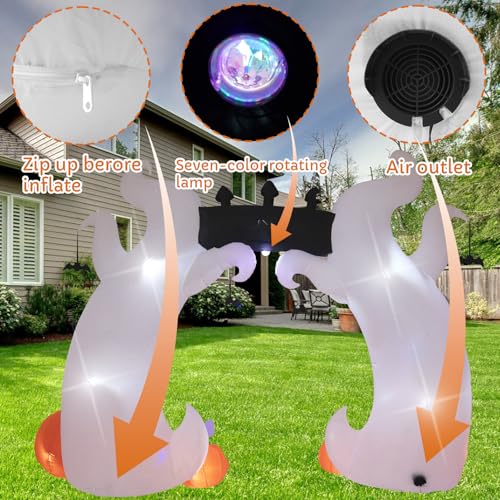 8ft Inflatable Halloween Outdoor Decoration with LED Lights O3993