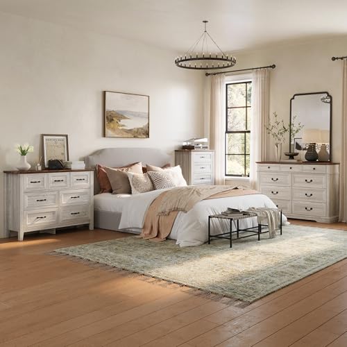 Black 5 Drawer Dresser with Metal Handles I785