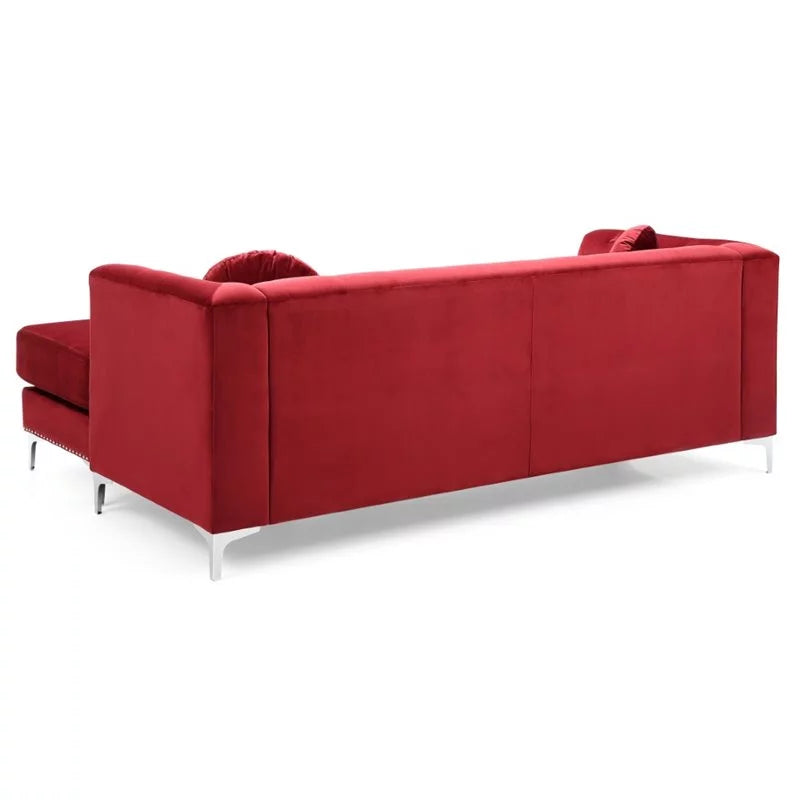 Velvet Sofa Chaise and Loveseat 2-Piece Set A144690